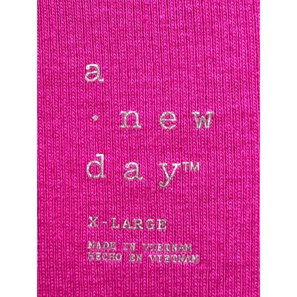 A New Day - Women's Slim Fit Short Sleeve Ribbed T-Shirt - Pink - Extra Large - Picture 12 of 15